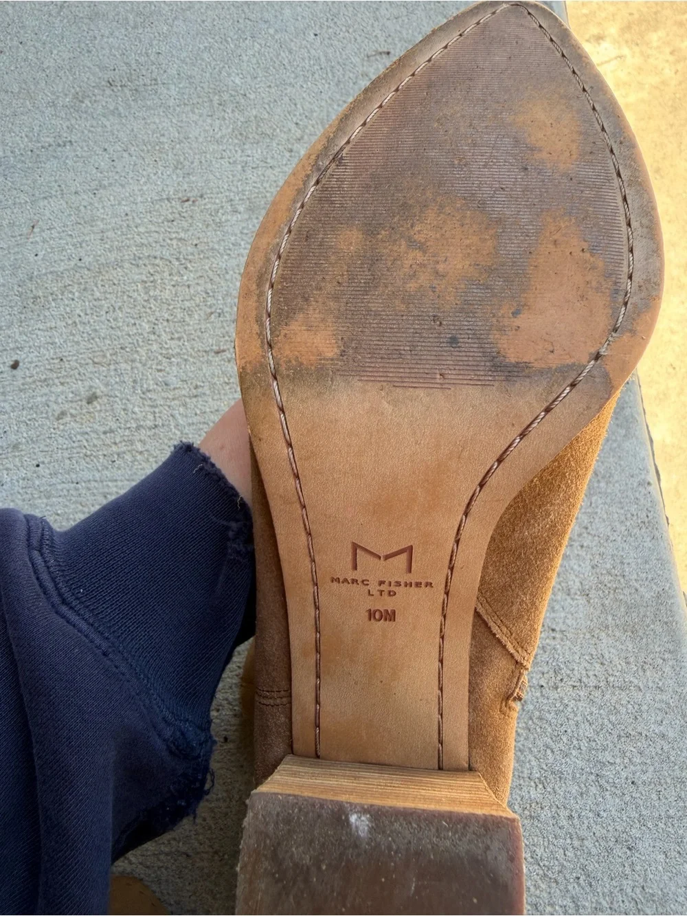 Brown Suede Western Bootie - Picture 5 of 5